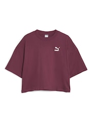 Puma Red Womens Oversized 100% Cotton T-Shirt - Image 4 of 5