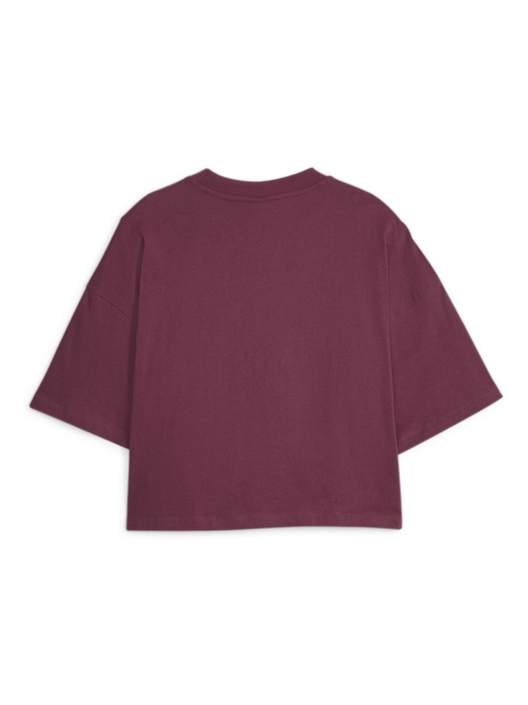 Puma Red Womens Oversized 100% Cotton T-Shirt - Image 5 of 5