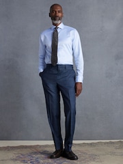 Синий - Slim Fit Signature Zignone Textured Check Suit: Trousers - Изображение 2 из 10