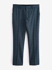 Синий - Slim Fit Signature Zignone Textured Check Suit: Trousers - Изображение 7 из 10