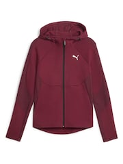 Puma Red EVOSTRIPE Womens Full-Zip Hoodie - Image 4 of 5