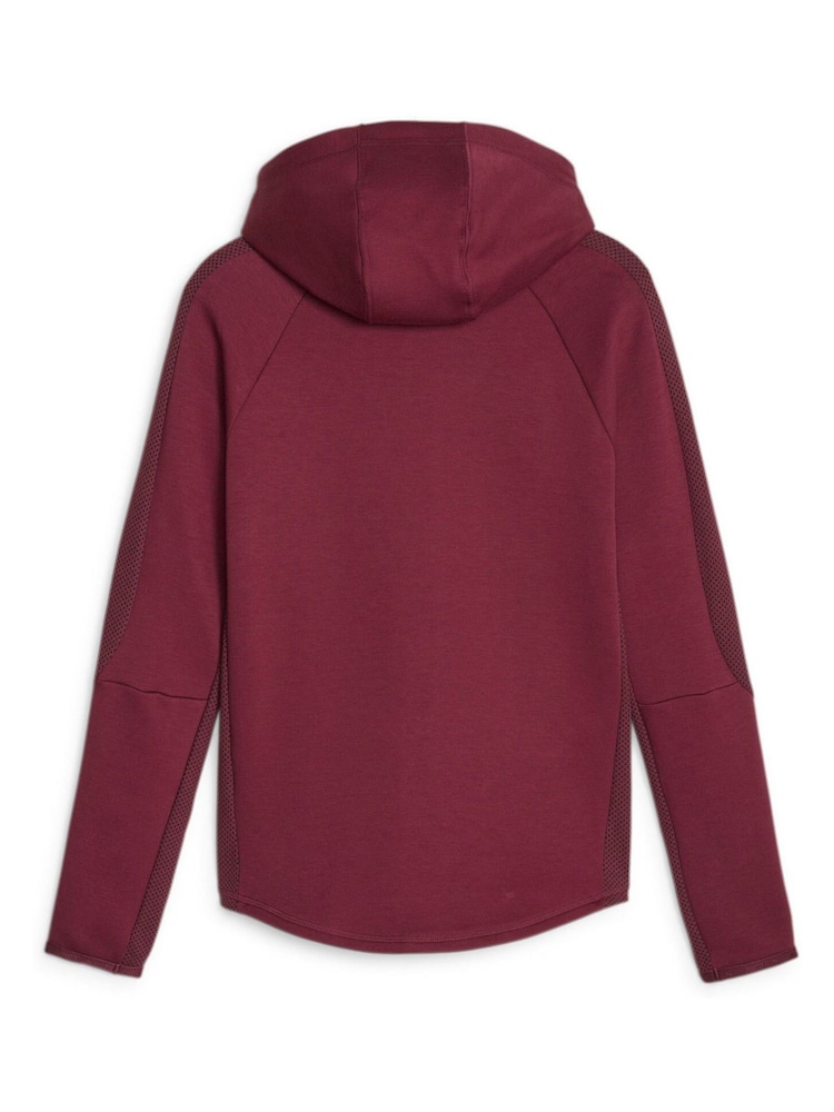 Puma Red EVOSTRIPE Womens Full-Zip Hoodie - Image 5 of 5