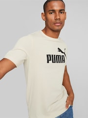 Puma White Mens Essentials Logo 100% Cotton T-Shirt - Image 1 of 5