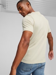 Puma White Mens Essentials Logo 100% Cotton T-Shirt - Image 3 of 5