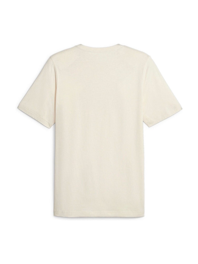 Puma White Mens Essentials Logo 100% Cotton T-Shirt - Image 5 of 5