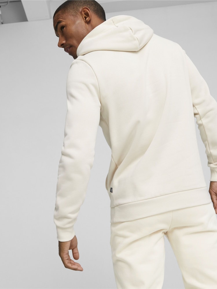 Puma White Essentials Big Logo Hoodie - Image 2 of 7