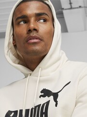 Puma White Essentials Big Logo Hoodie - Image 4 of 7