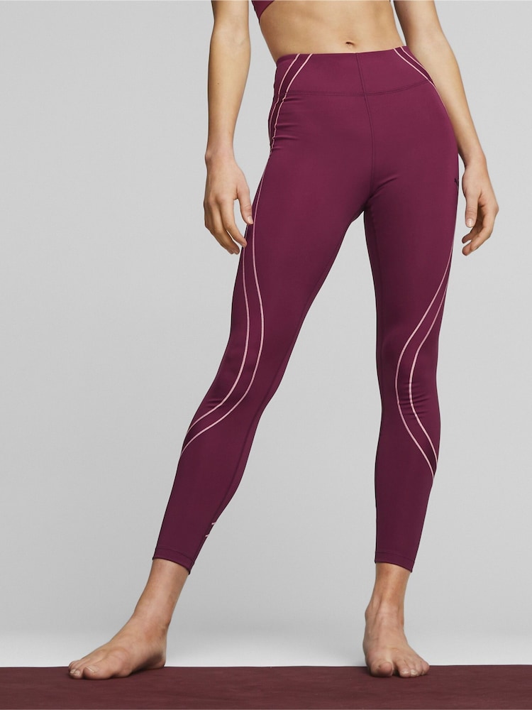 Puma Purple Womens Studio High Waist 7/8 Training Tights - Image 1 of 7