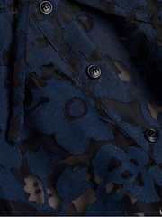 Ted Baker Blue Puff Sleeve Blouse With Tie Detail - Image 5 of 6