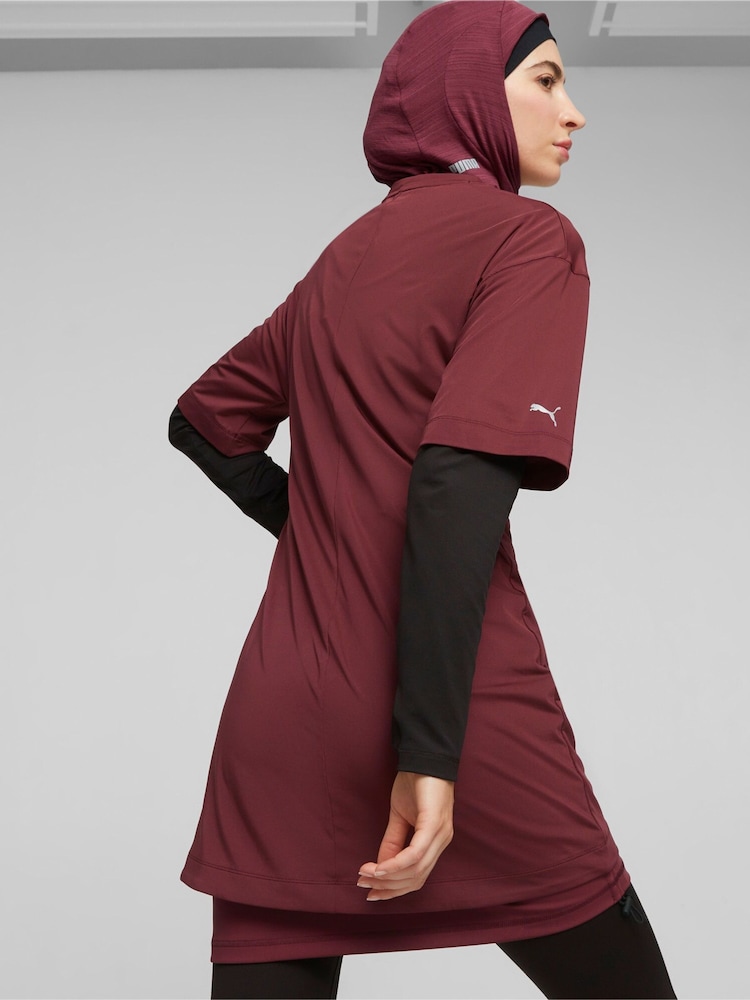 Puma Red Modest Women's Oversized Training T-Shirt - Image 2 of 6 Puma Red Modest Women's Oversized Training T-Shirt - Image 2 of 6
