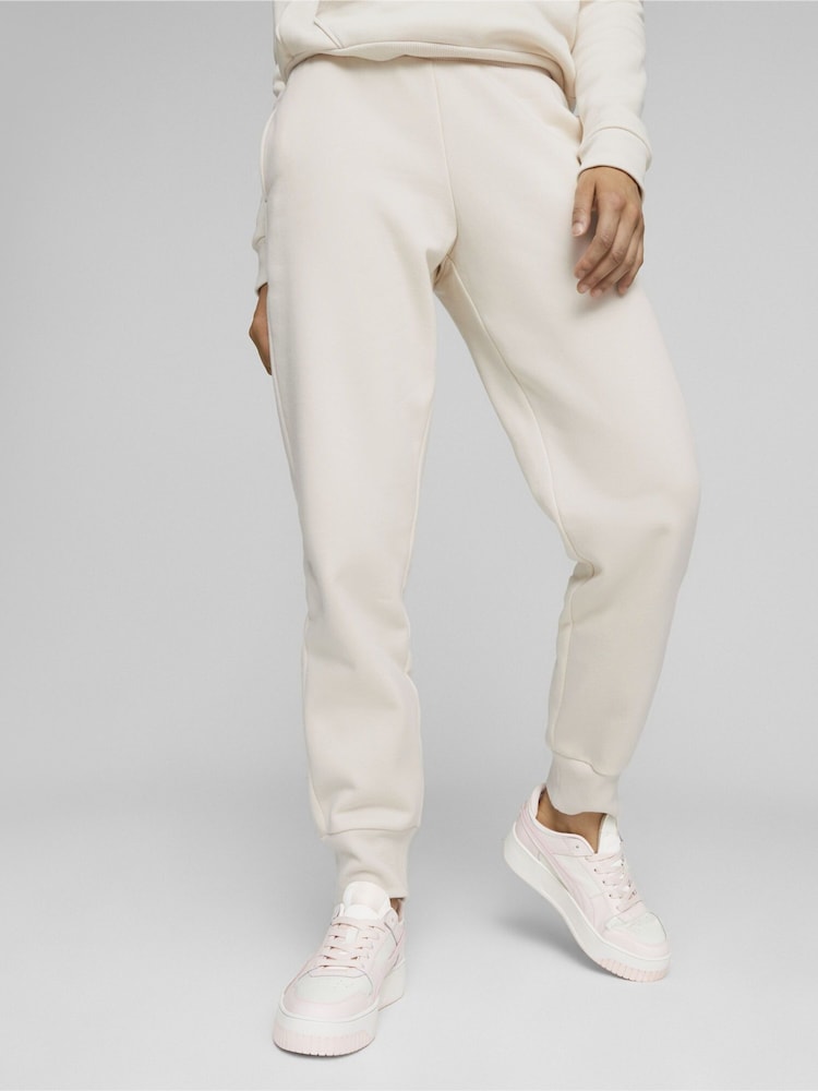 Puma White Essentials Womens Sweat Joggers - Image 1 of 7