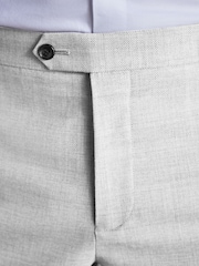Gris - Coupe ajustée  Signature Tollegno Costume Pantalon - Image 4 de 8