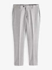 Gris - Coupe ajustée  Signature Tollegno Costume Pantalon - Image 5 de 8