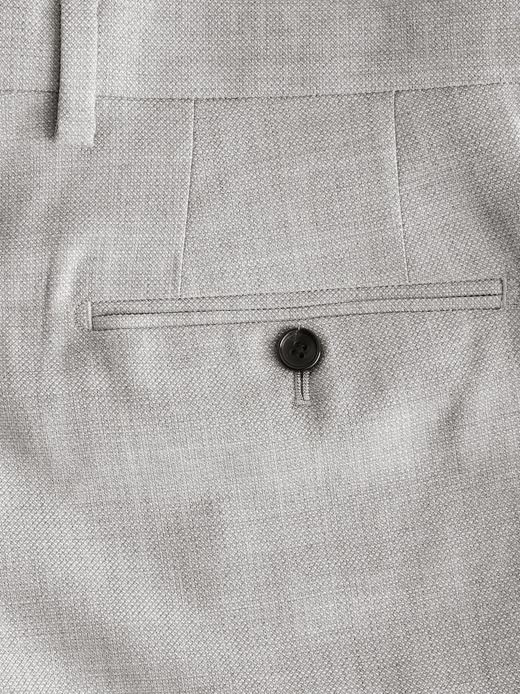 Gris - Coupe ajustée  Signature Tollegno Costume Pantalon - Image 7 of 8