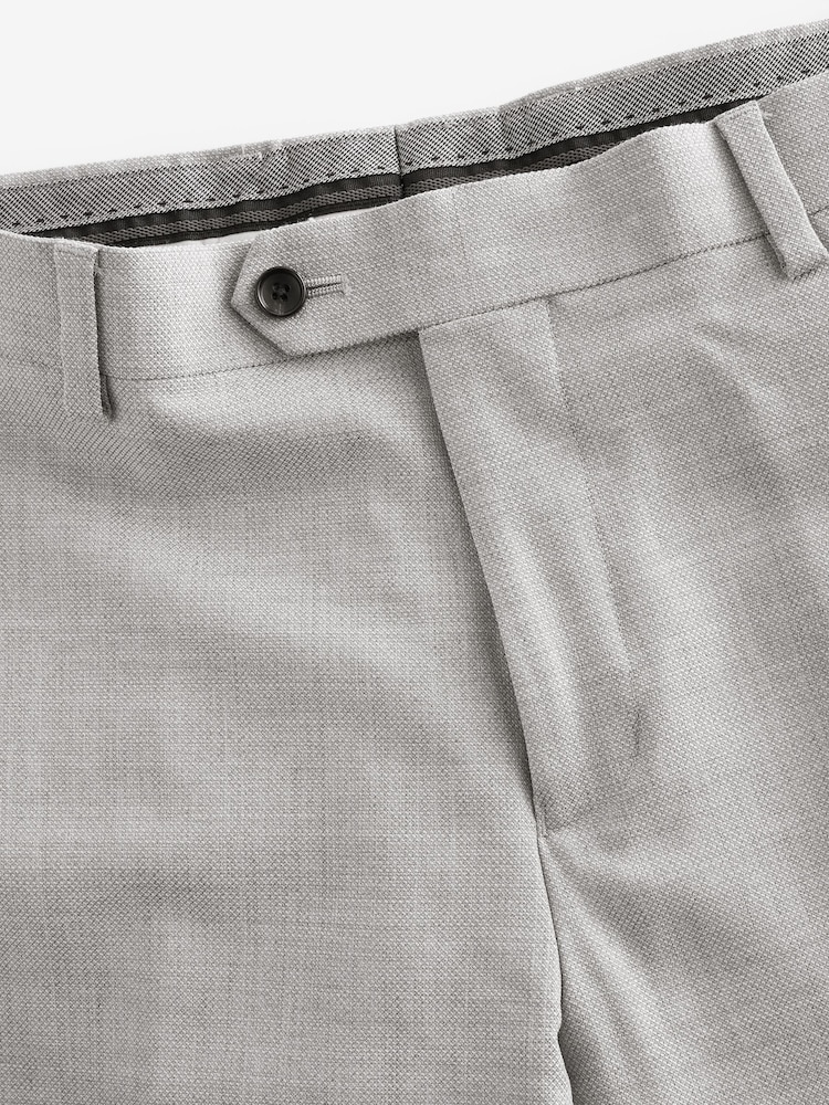 Gris - Coupe ajustée  Signature Tollegno Costume Pantalon - Image 8 of 8