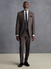 neutre - Coupe ajustée  Signature TG Di Fabio Italian Fabric Textured Pantalon de costume - Image 2 of 6