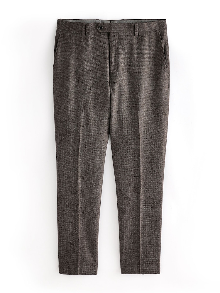 neutre - Coupe ajustée  Signature TG Di Fabio Italian Fabric Textured Pantalon de costume - Image 3 of 6