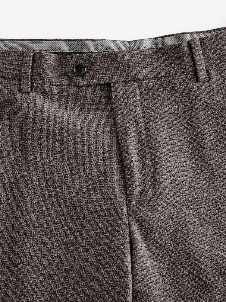 neutre - Coupe ajustée  Signature TG Di Fabio Italian Fabric Textured Pantalon de costume - Image 4 of 6