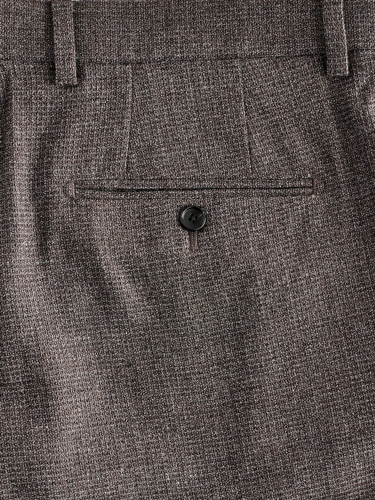 neutre - Coupe ajustée  Signature TG Di Fabio Italian Fabric Textured Pantalon de costume - Image 5 of 6