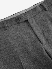 Grey Slim Fit Signature TG Di Fabio Italian Fabric Textured Suit Trousers - Image 7 of 9