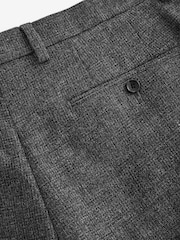 Grey Slim Fit Signature TG Di Fabio Italian Fabric Textured Suit Trousers - Image 8 of 9
