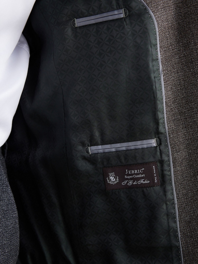 Nøytral - Smal passform  Signature TG Di Fabio Italian Fabric Textured Dress Jakke - Image 5 of 10