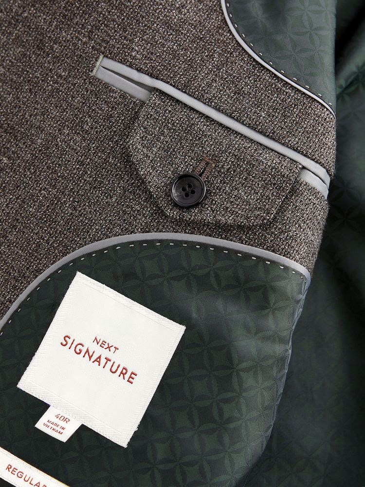 Nøytral - Smal passform  Signature TG Di Fabio Italian Fabric Textured Dress Jakke - Image 8 of 10