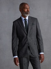 Grau - Slim Fit Anzugjacke aus strukturiertem italienischem Stoff von Signature TG Di Fabio - Image 1 of 11