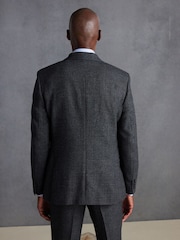 Grau - Slim Fit Anzugjacke aus strukturiertem italienischem Stoff von Signature TG Di Fabio - Image 3 of 11