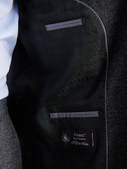 Grau - Slim Fit Anzugjacke aus strukturiertem italienischem Stoff von Signature TG Di Fabio - Image 5 of 11