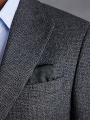 Grau - Slim Fit Anzugjacke aus strukturiertem italienischem Stoff von Signature TG Di Fabio - Image 6 of 11