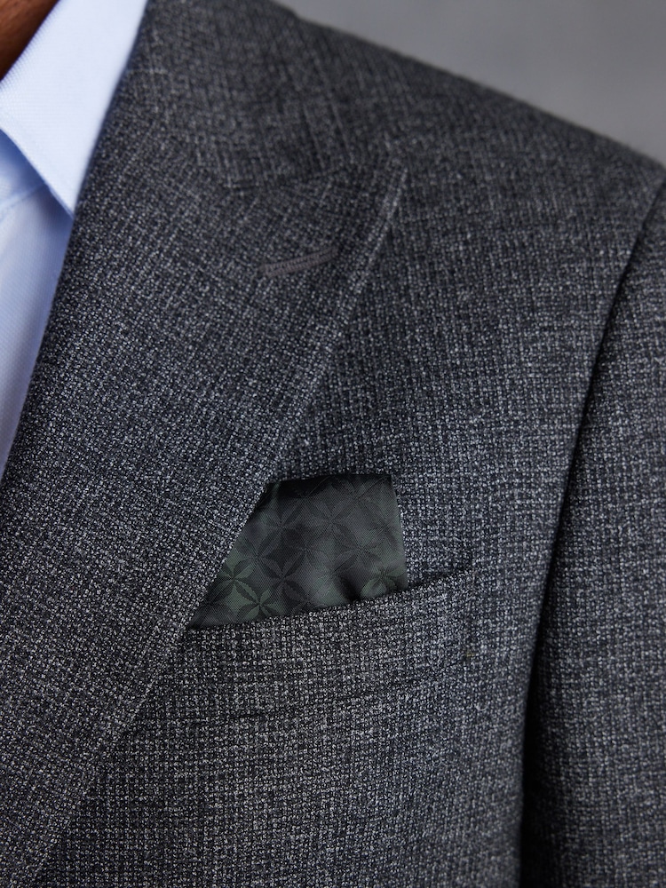 Grau - Slim Fit Anzugjacke aus strukturiertem italienischem Stoff von Signature TG Di Fabio - Image 6 of 11