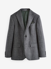 Grau - Slim Fit Anzugjacke aus strukturiertem italienischem Stoff von Signature TG Di Fabio - Image 7 of 11