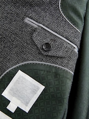Grau - Slim Fit Anzugjacke aus strukturiertem italienischem Stoff von Signature TG Di Fabio - Image 9 of 11