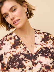 Animal Print Short Sleeve Overhead Top - Image 4 of 6