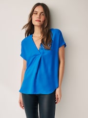 Cobalt Blue Short Sleeve Overhead Top - Image 1 of 6