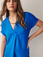 Cobalt Blue Short Sleeve Overhead Top - Image 4 of 6
