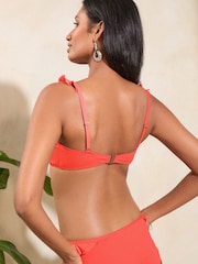 Love & Roses Orange Coral Non Wired Bikini Top - Image 2 of 4