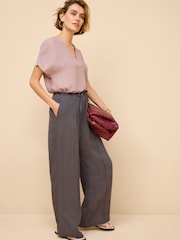 Mauve Purple Short Sleeve Overhead Top - Image 2 of 6