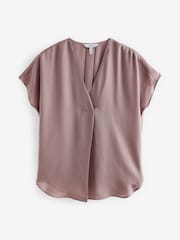 Mauve Purple Short Sleeve Overhead Top - Image 5 of 6