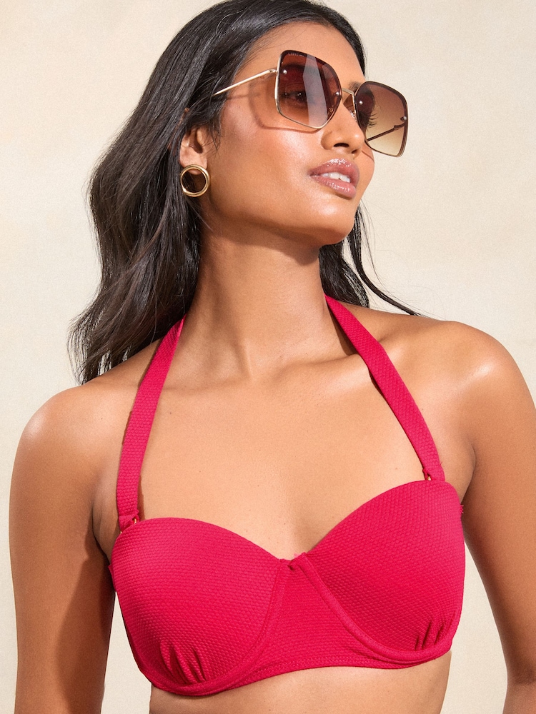 Love & Roses Pink Balconette Bikini Top - Image 1 of 4