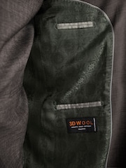 Brązowy - Signature Tollegno włoska wełniana kurtka o dopasowanym kroju z teksturą - Image 6 of 11