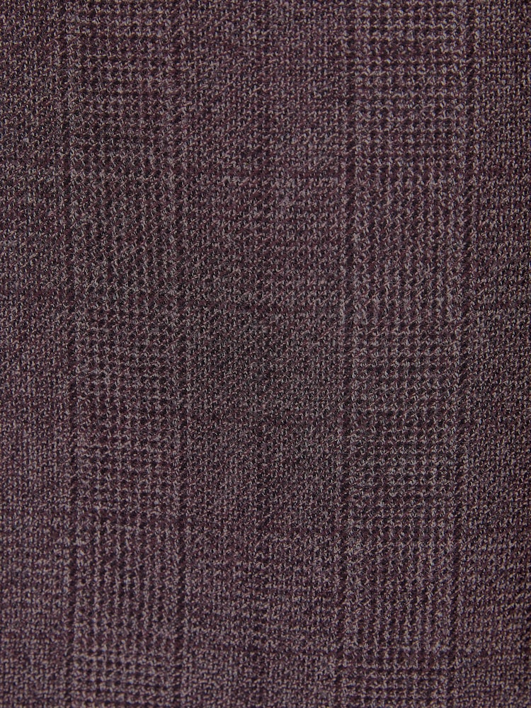 Burgundsko rdeča - ozek kroj Signature Marzotto Check moška obleka: jakna; suknjič - Slika 10 iz 10