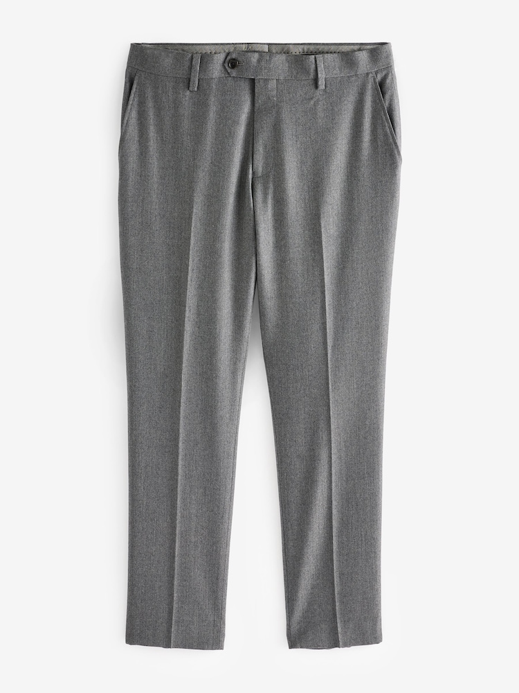 Gris - Signature Zignone Flannel Suit Trousers - Image 5 of 8