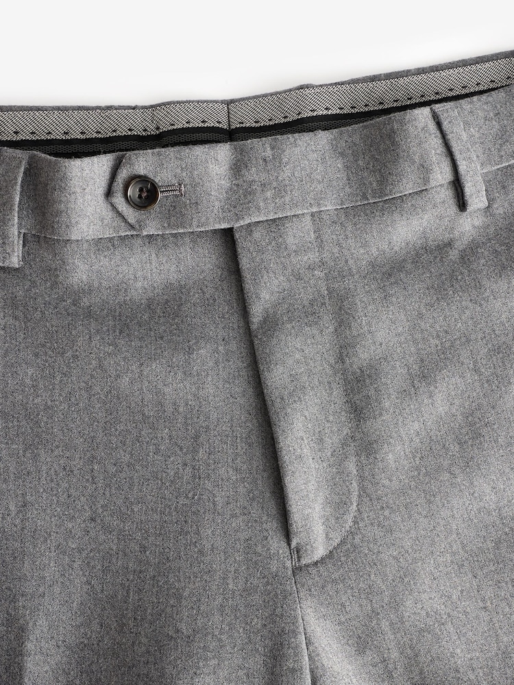 Gris - Signature Zignone Flannel Suit Trousers - Image 6 of 8