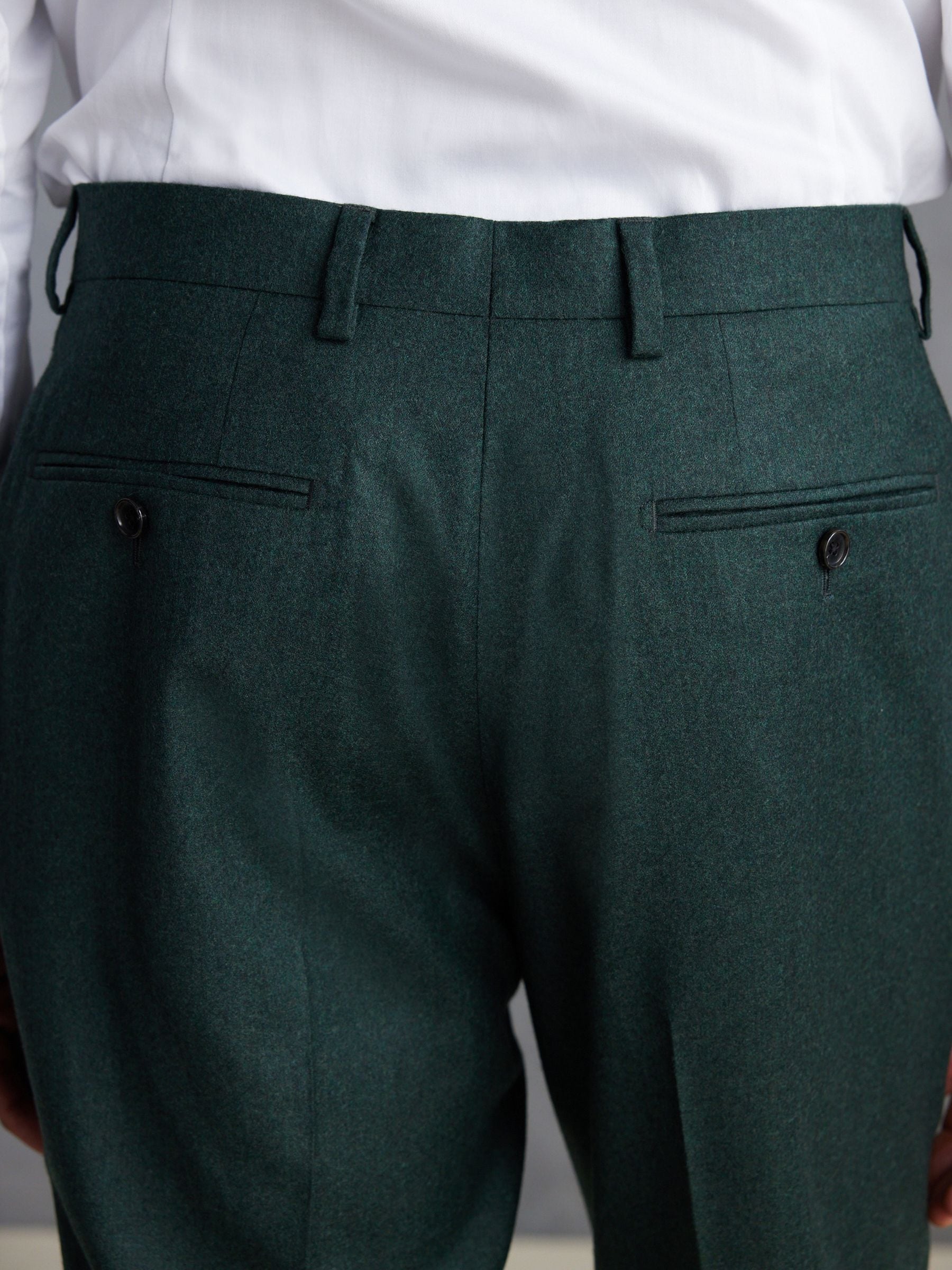 Buy Green Slim Fit Signature Zignone Italian Wool Cashmere Blend