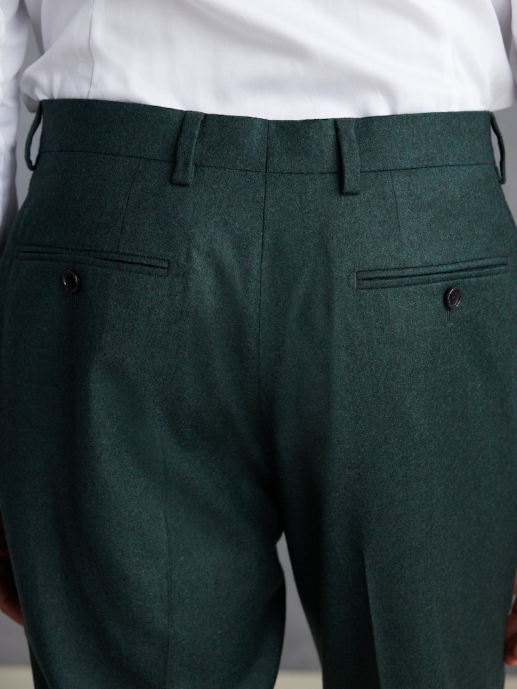 Vert - Signature Zignone Flannel Suit Trousers - Image 6 of 9