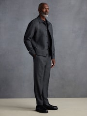 Grey Slim Fit Signature TG Di Fabio Italian Wool Formal Trousers - Image 2 of 5
