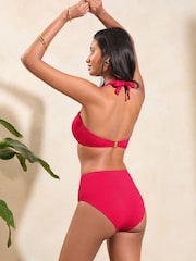 Love & Roses Pink High Waisted Bikini Bottom - Image 3 of 4