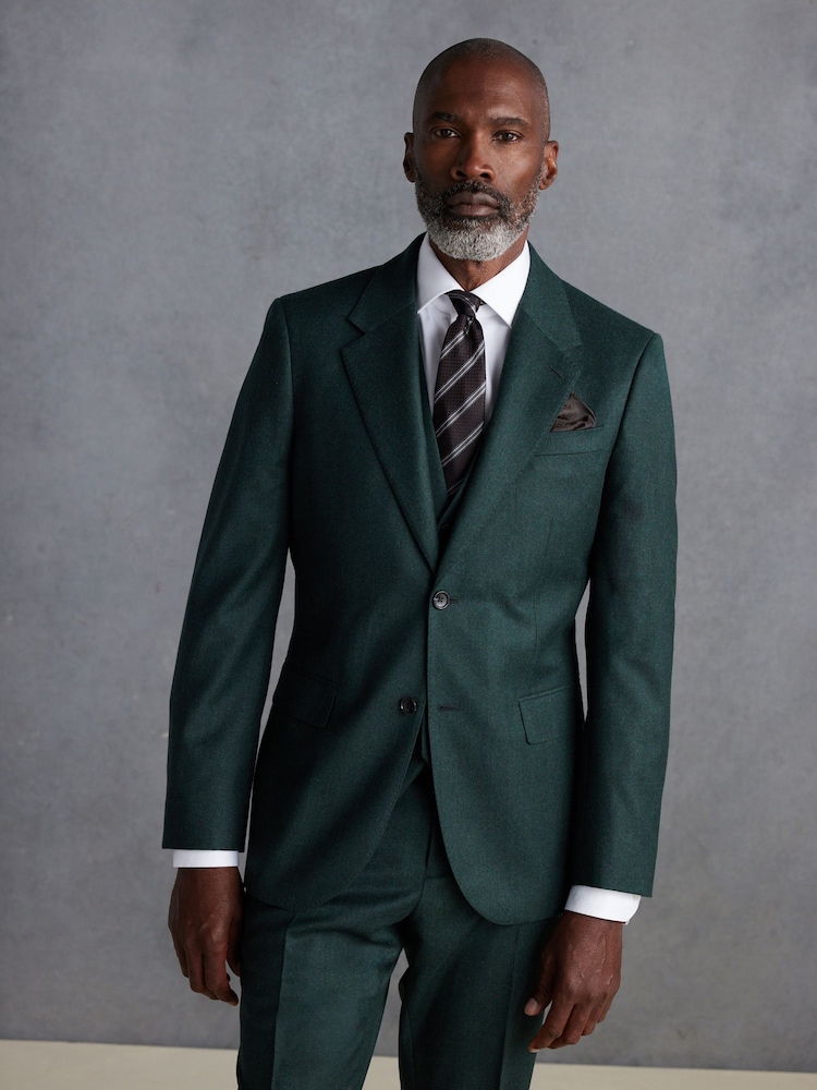 Verde - Signature Zignone Flannel Costum Jachetă - Image 1 of 10